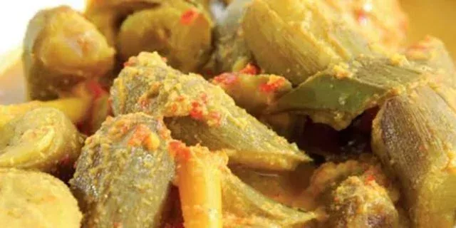 kue khas bengkulu gulai pisang